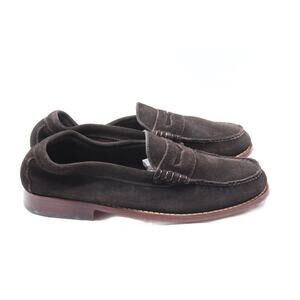 GH Bass Weejuns Somerset Mens Sz 10D Brown Suede Penny Loafer Moccasins Driving